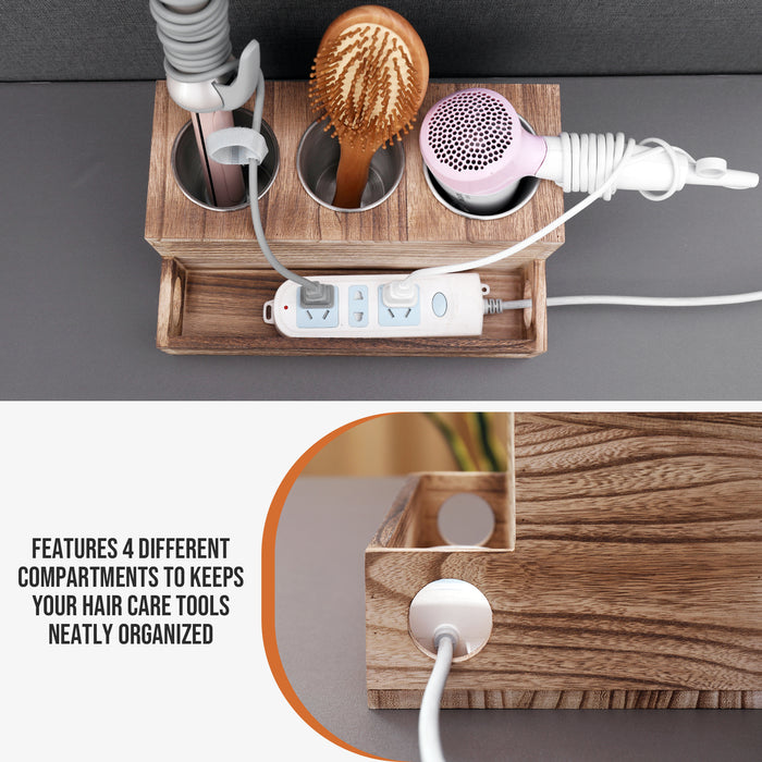 Metal 4 Compartment Hair Tool Holder