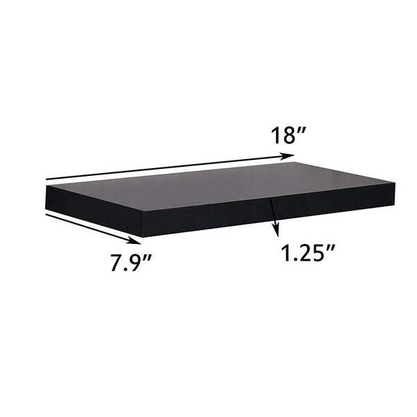 Simons Floating Wall Shelf Ledge Shelves 18 Inch Length, 8 Inch Deep ...