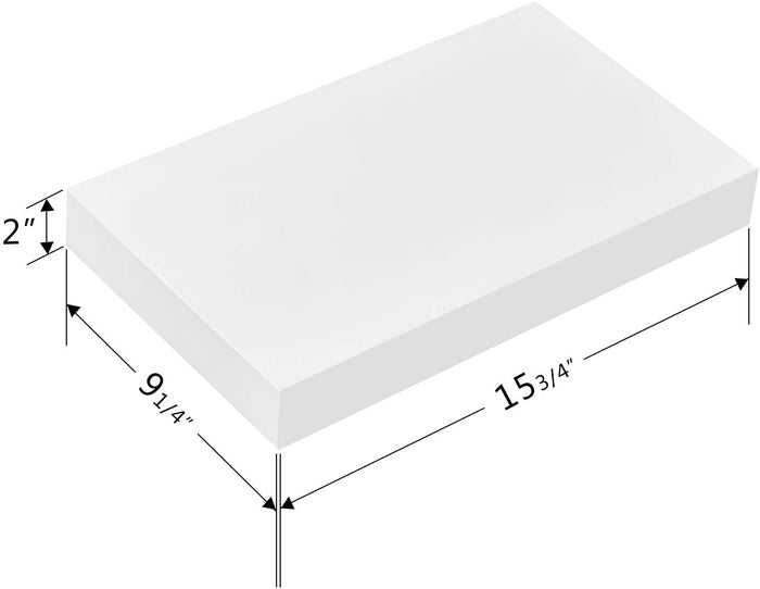 2 Inch Thick White Floating Shelf | WellandStore - Welland Store