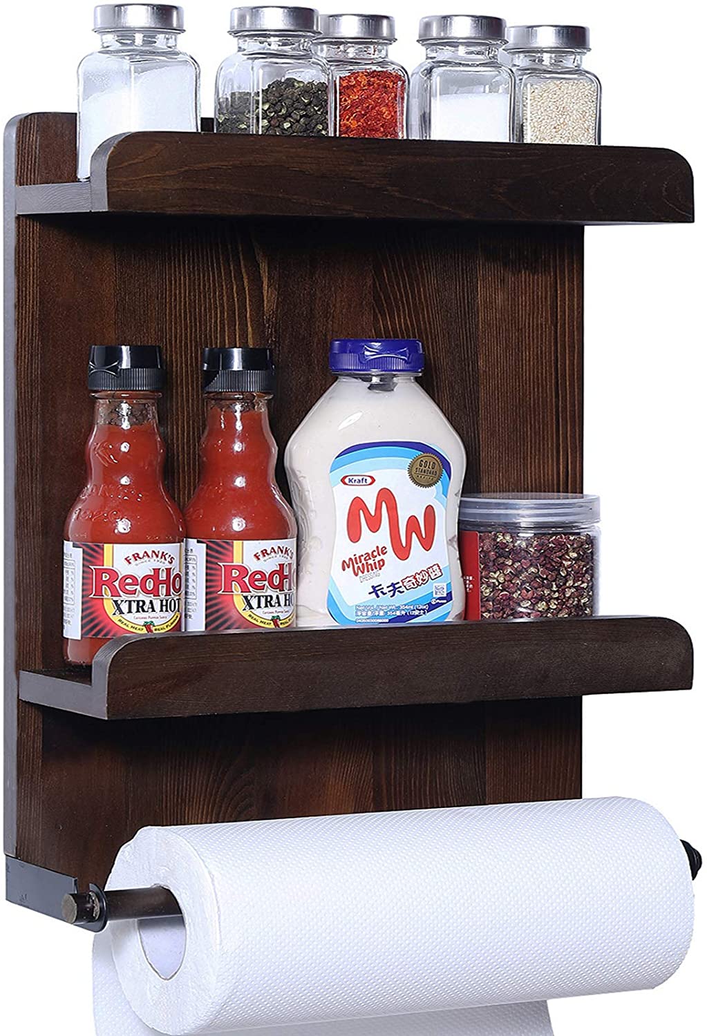 Takeoutsome Vertical Diversified Paper Towel Holder Wall Mount Paper Holder  Storage Rack