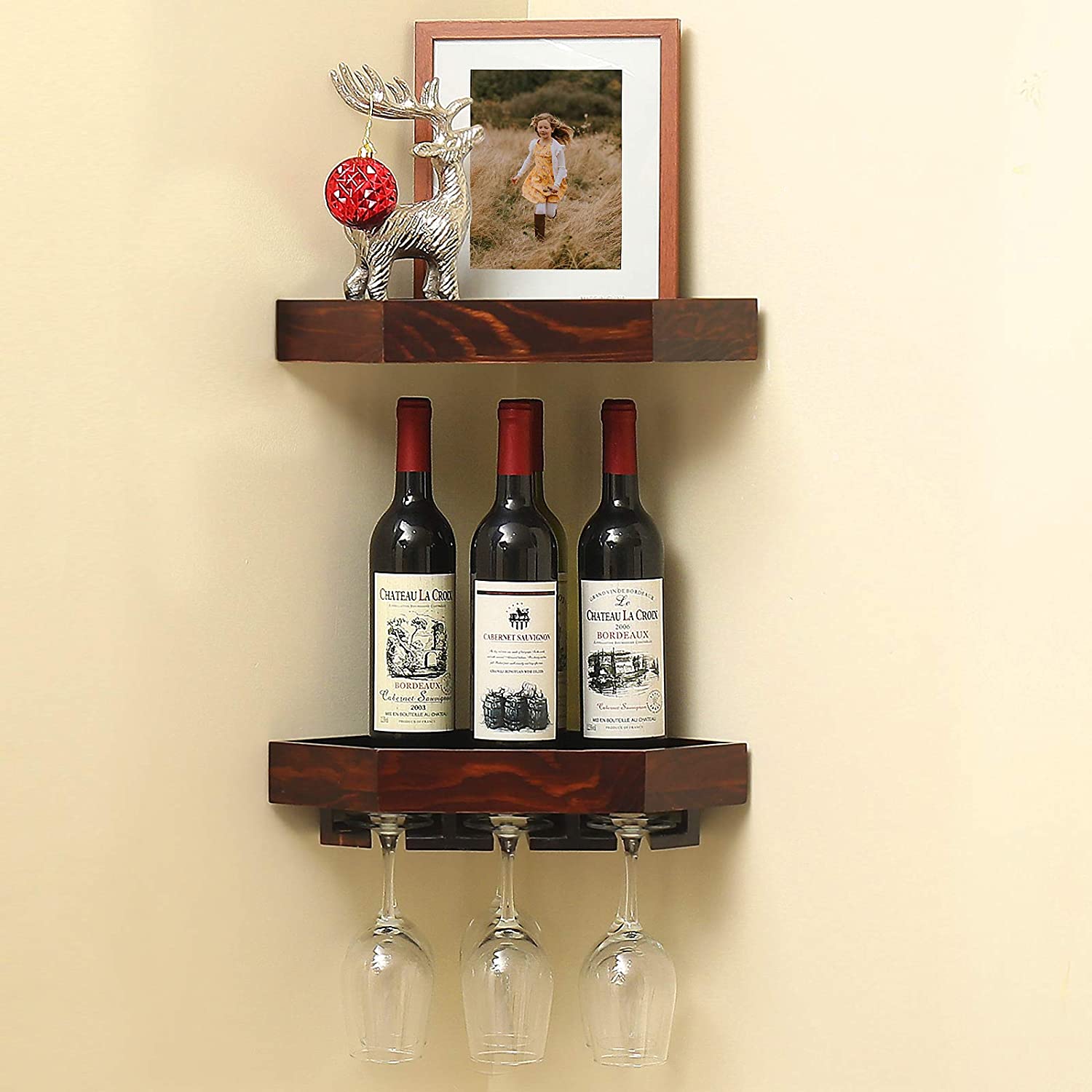 Floating Wine Glass Shelf